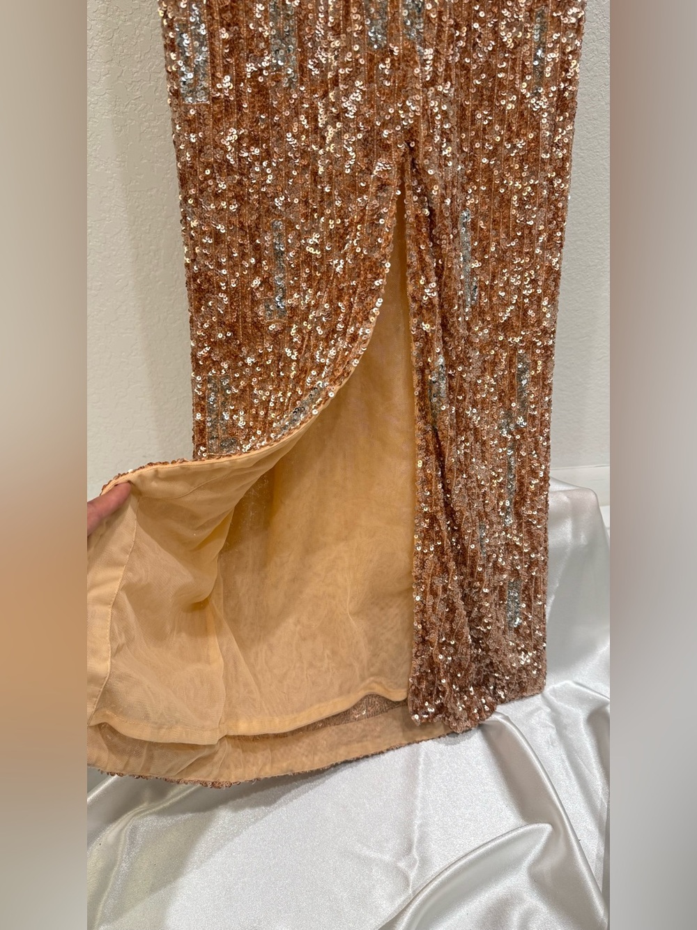 NWT Rachel Gilbert Nesta Sequin Gown Wedding Guest Dress - Picture 12 of 14